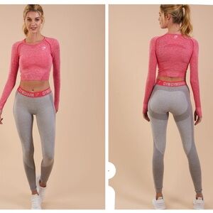 Gymshark Flex Dry Moisture Management leggings Light marl gray Size Small